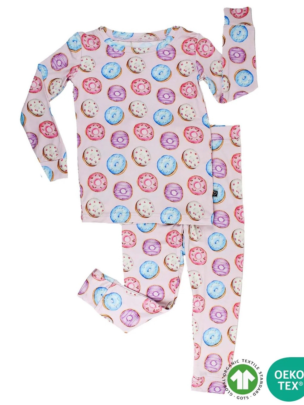 Lev Baby girls toddler Kids Pink Donut Print Pajama Set, size 4T
